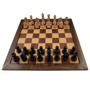 Tabuleiro de Xadrez Luxo + Peças de Xadrez em Madeira Nobre - BOTTICELLI - Cód. 102