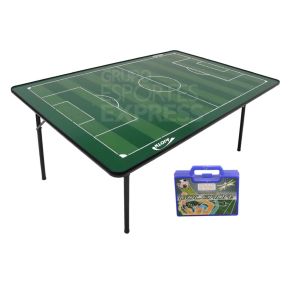 Mesa de Futebol de Botão Medida Oficial 1,86x1,21m + Maleta c/ 2 Times Completos - KLOPF - Cód.1525